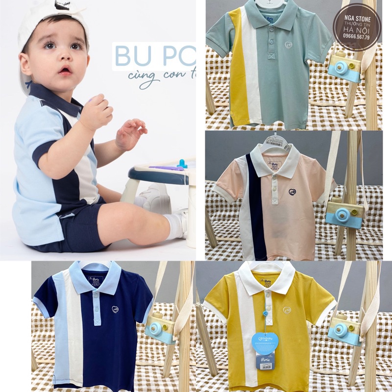 BUBABY - Áo cộc tay polo ponie cho bé trai bé gái hãng BUBABY