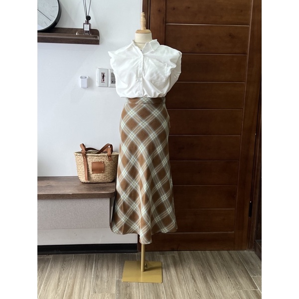 Ruly.studio - Chân váy caro form dài 2 lớp