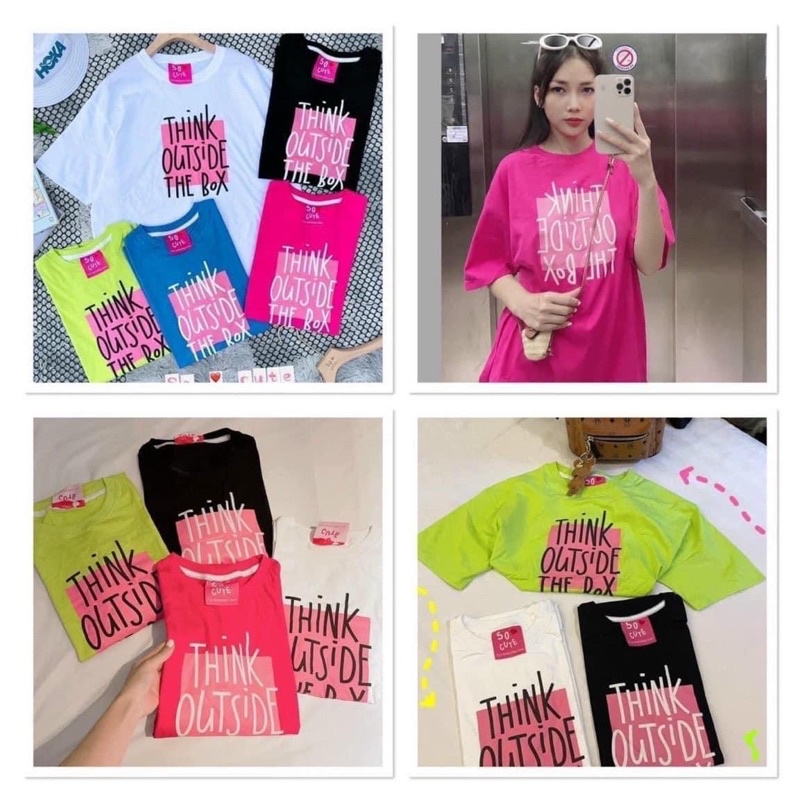 ❤️ 𝙎𝙊 𝘾𝙐𝙏𝙀❤️Áo Thun Hãng Socute Thái Lan Form OverSize - Chữ Think - 75kg Vừa