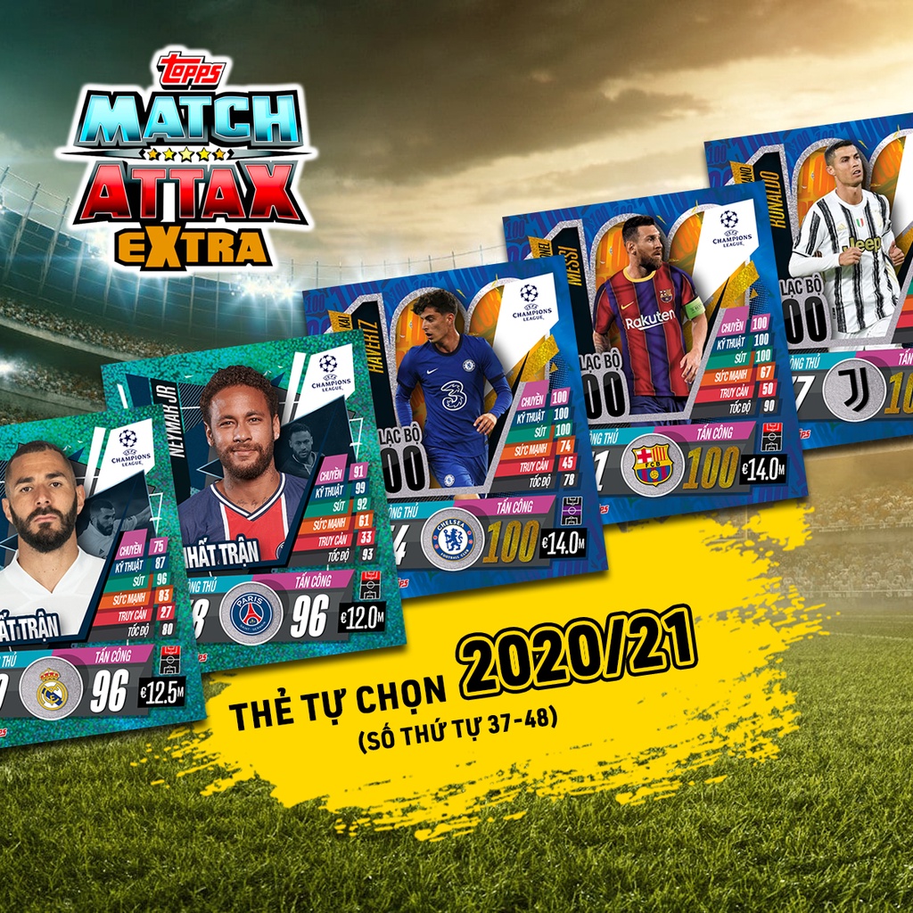 Thẻ Cầu Thủ In Match Attax Extra 2020-21 Tự Chọn (STT 37-48)