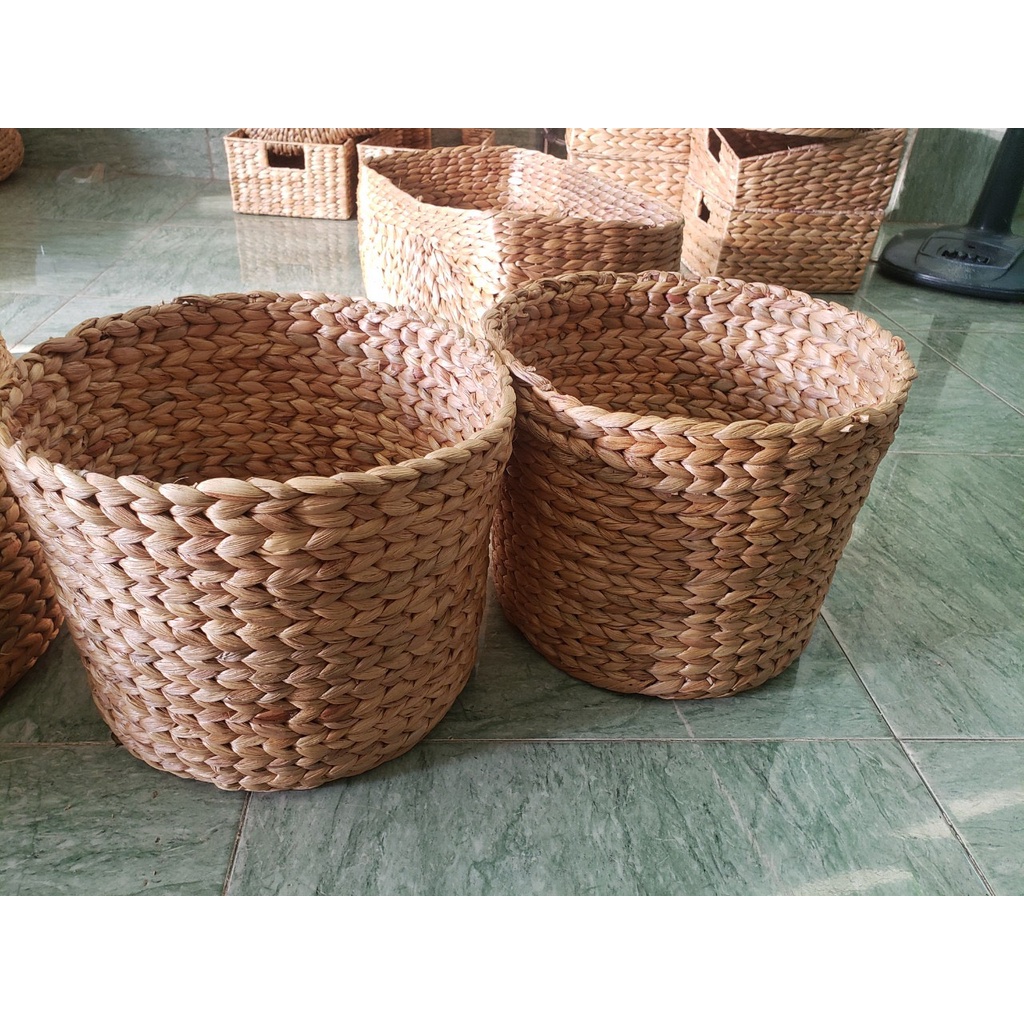 Sọt Tròn Lục Bình trang trí vintage