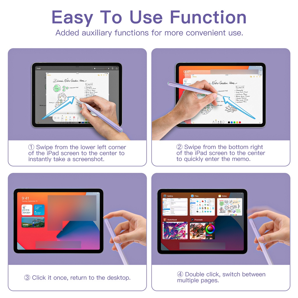 Bút Cảm Ứng GOOJODOQ GD13 Cho iPad Bút Chì Air 4 5 Pro 11 12.9 2018 2020 2021 Mini 6 Lòng Bàn Tay Từ Chối