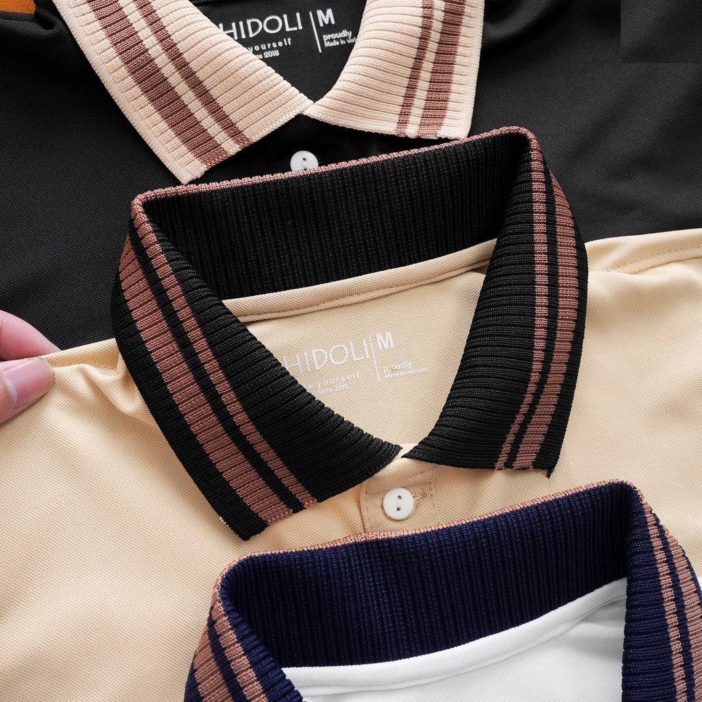 Áo polo nam nữ phối màu basic , chất thun thoáng mát, phong cách trẻ trung năng động