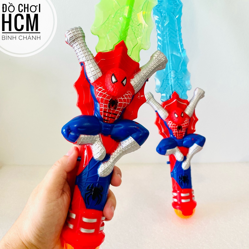 [PHÁT SÁNG - CÓ TIẾNG - 50CM] Đồ chơi trẻ em thanh kiếm người nhện cho bé thích siêu anh hùng marvel spiderman lazer