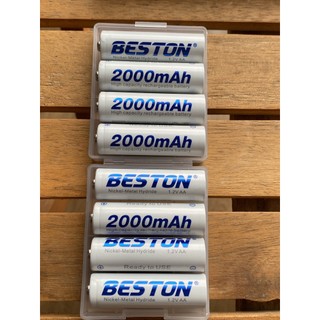 Pin sạc AA 2000 mAh chính hãng Beston / Sạc màn hình báo pin tự ngắt khi đầy Beston