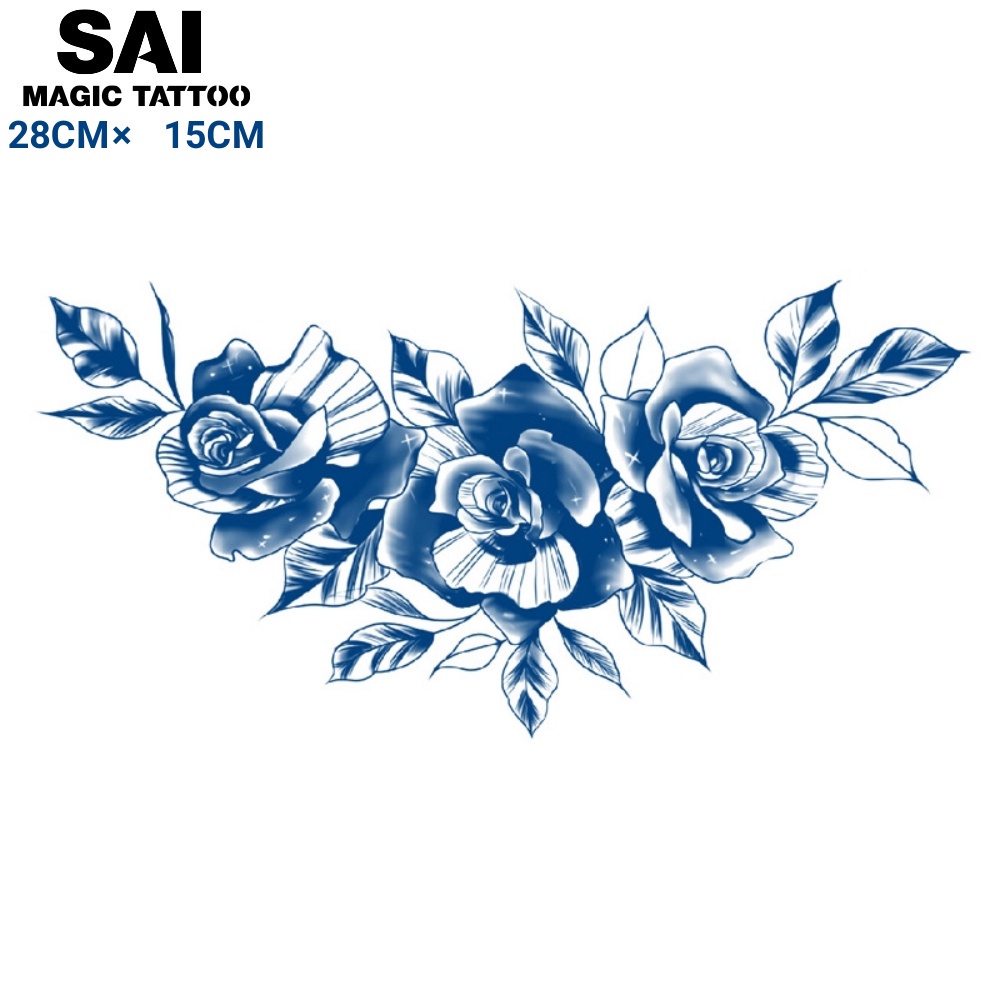 Miếng dán hình xăm tạm thời SAI MAGIC TATTOO 005 28CM×15CM chống thấm nước lâu trôi lên đến 2 tuần