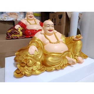Tượng phật di lặc tam tài ngồi túi tiền cỡ lớn 23in, cao 32cm rộng 56cm