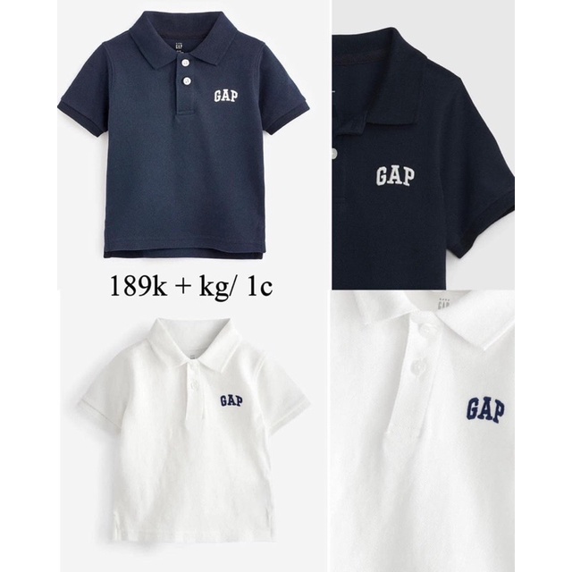 Set 2 áo polo G.a.p chất thun cá sấu ngắn tay cho bé trai bé gái mặc đi học đi chơi cực xinh