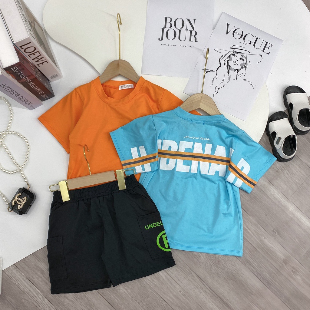 Bộ quần áo hè "LUID" 13-48kg cho bé trai 4-14 tuổi. Năng động - Thấm hút mồ hôi. Hàng may kỹ. B54