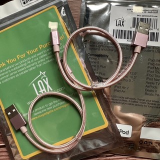 Cáp sạc ngắn lax usb a to light bọc dù 38cm