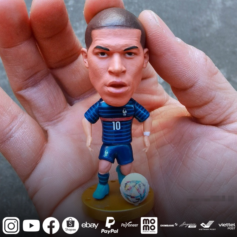Tượng cầu thủ bóng đá 7cm Mbappe Pháp Euro 2020 Kodoto Soccerwe