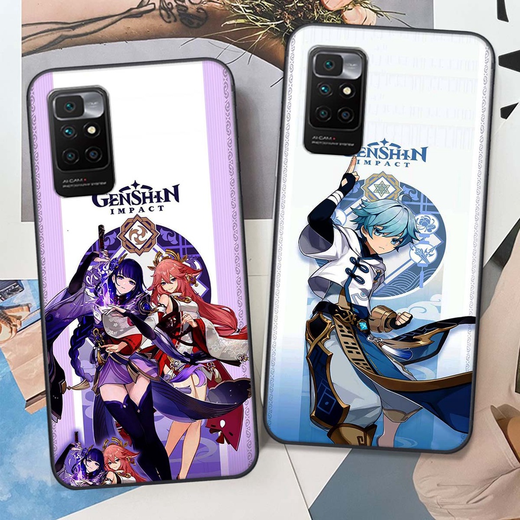 Ốp Xiaomi Redmi 10C / Redmi 10A / Redmi 10 bộ hình Anime hoạt hình GenShin cute, dễ thương
