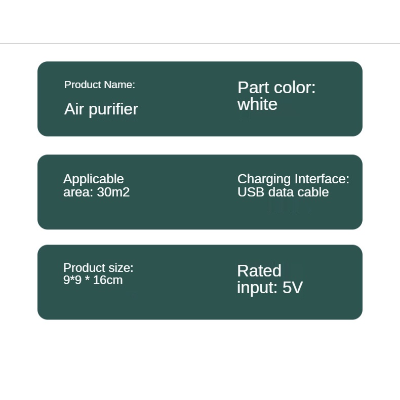 KANGJIA Máy Lọc Không Khí Khử Trùng ion Âm Khử Trùng Hai Tay Để Bàn Phòng Ngủ Gia Đình