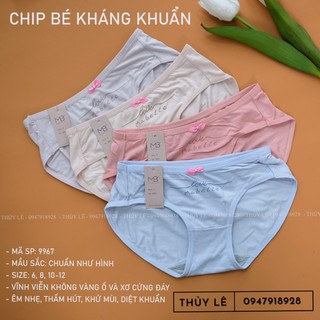 Set 04 quần lót bé gái Mb 9967, cotton sạch kháng khuẩn, khử mùi