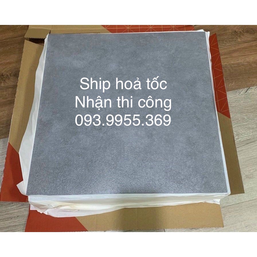 Tấm dán nền nhà - sàn nhà giả đá hoa cương PVC, giả Bê tông 45.7 x 45.7 cm, có keo sẵn