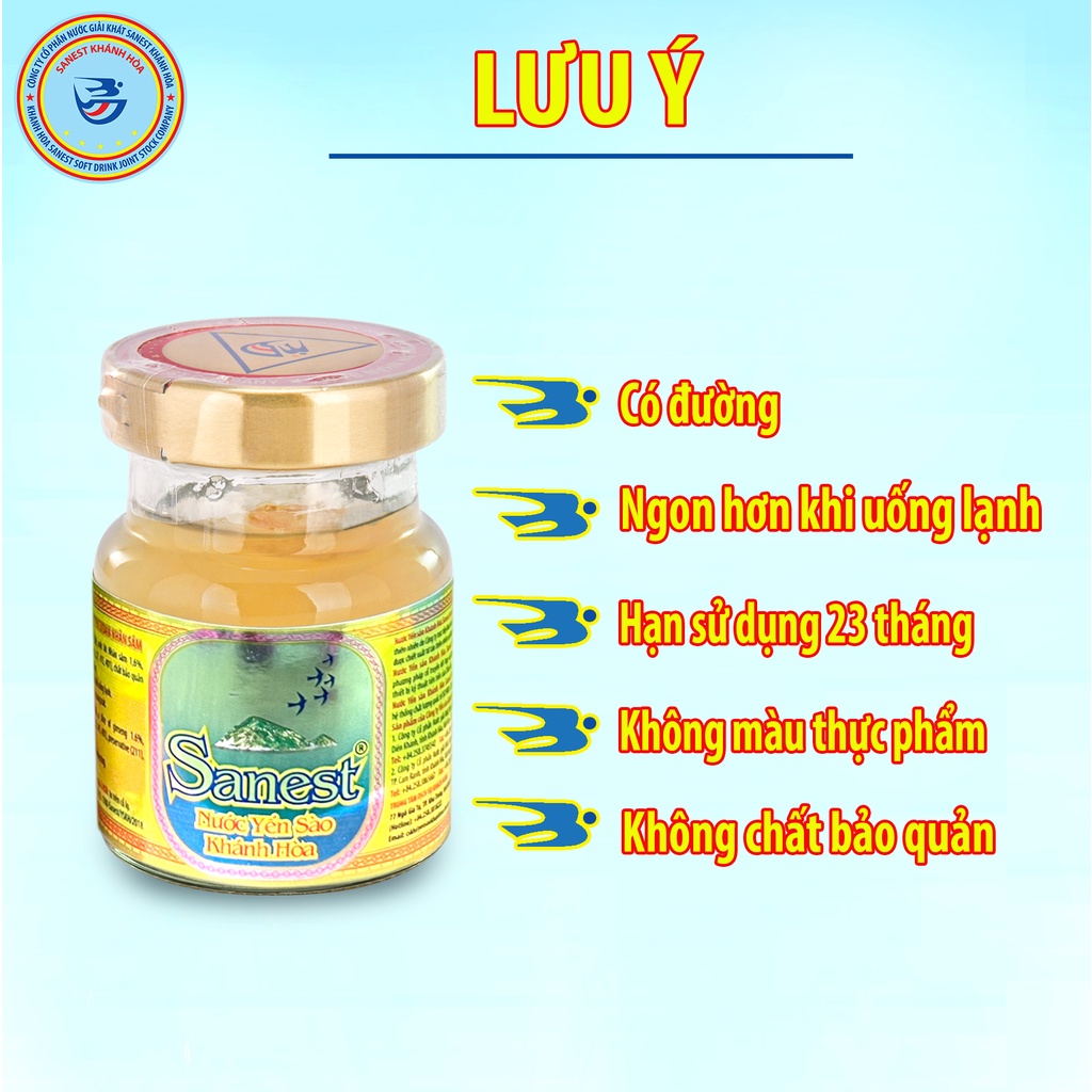 Nước Yến Sào Sanest Nhân Sâm Fucoidan- Lọ 70ml