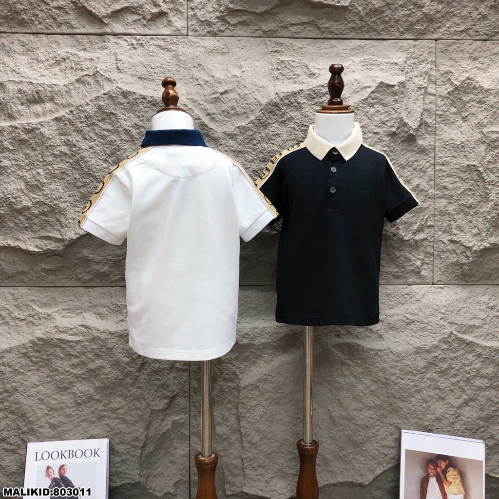 Áo phông polo Gucci viền vai bé trai