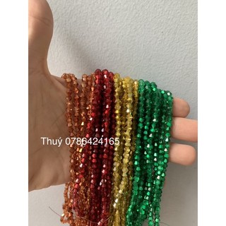 100 hạt pha Lê 2line trang trí áo dài làm đồ thủ công