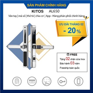 Khóa vân tay cửa nhôm kitos kt - al650 - plus chính hãng, giá rẻ, bảo hành 02 năm - tặng quà lớn