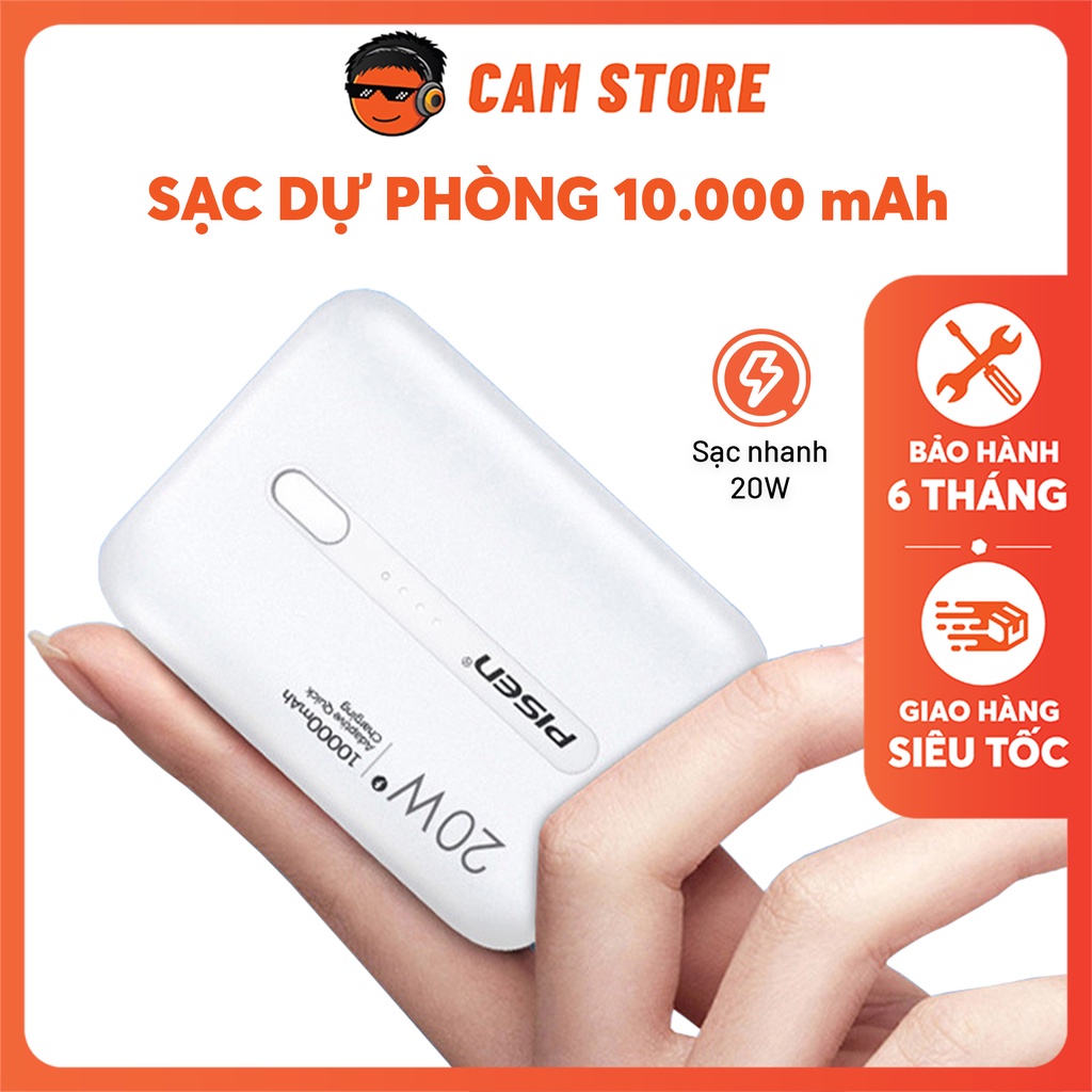 Sạc Dự Phòng Pisen Quick Mini 10.000mAh - Sạc Nhanh 20W