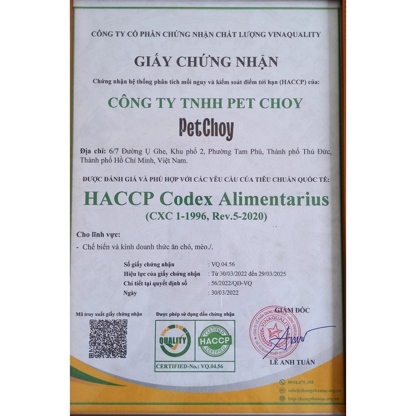 Pate tươi PETCHOY cho mèo từ 3 tháng tuổi vị "GÀ VỖ BÉO" 500gram