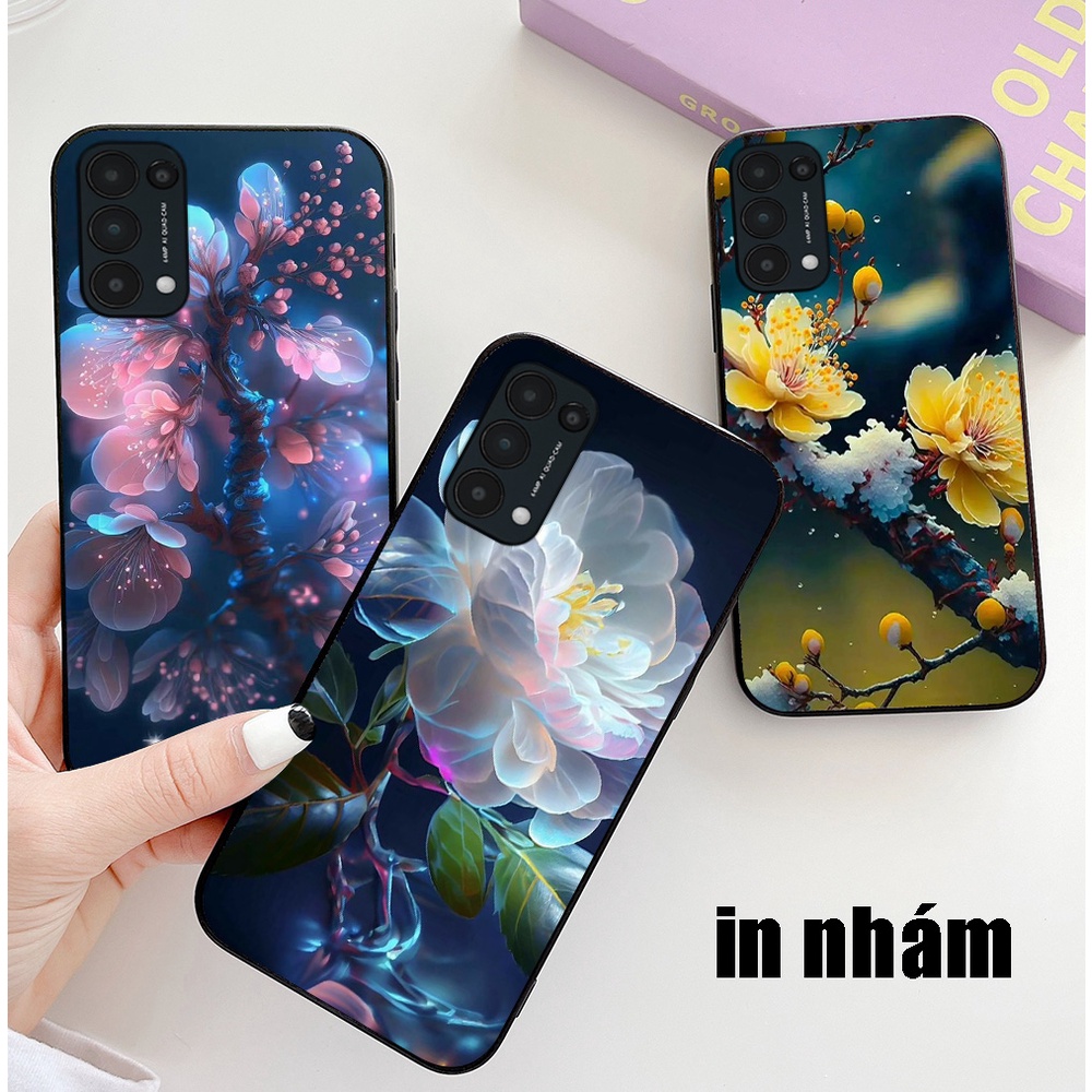 Ốp lưng oppo reno 5 / oppo reno 5 4g / oppo reno 5 5g in nhám hình hoa cỏ