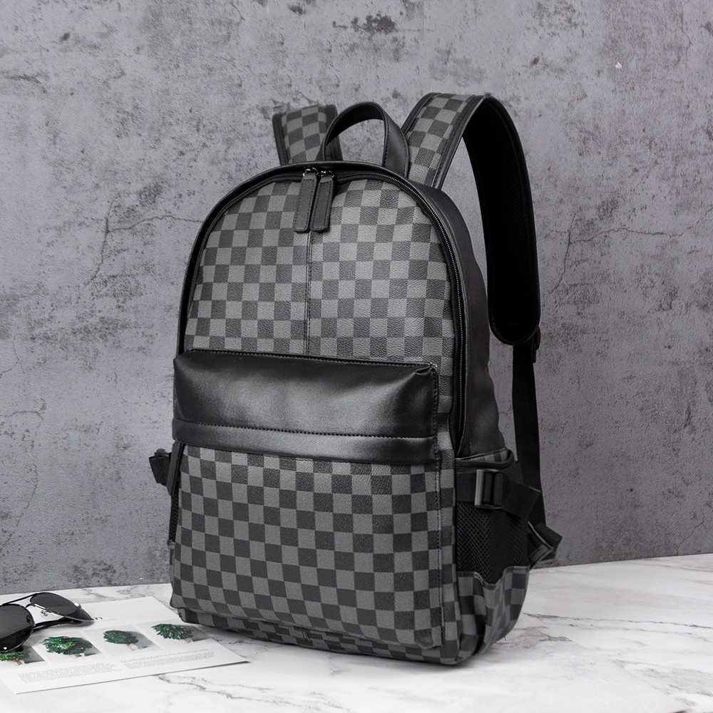 Balo Da Thời Trang Ulzzang Nam Nữ,Da PU Cao Cấp,Đựng Laptop 15,6 inh-Chống nước,Kiểu dáng trẻ trung, cá tính
