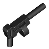 Phụ kiện Lego - Súng Minifigure, Weapon Gun, Pistol Automatic Long Barrel and Round Magazine (Tommy Gun)