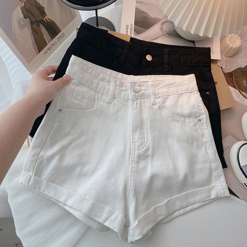 Quần short jeans 92Wear , thiết kế gấp gấu trẻ trung, basic SJW2037