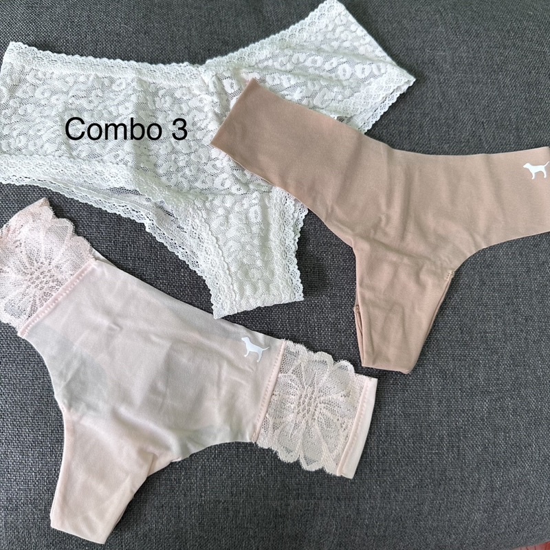 Set 3 quần lót Victoria’s Secret săn sale size XXS