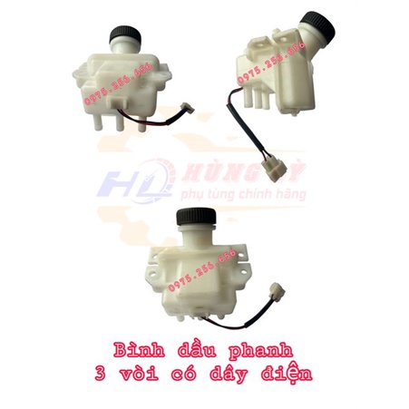 Bình dầu phanh 3 vòi có dây điện (cái)