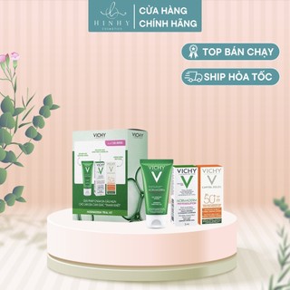 Bộ sản phẩm giúp giảm mụn & phục hồi da Vichy Normaderm Phytosolution