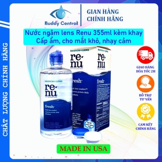 Combo 3 Nước ngâm lens Renu 355ml - Nước ngâm kính áp tròng Renu - Renu solution - Bausch & Lomb - USA - Buddy Central