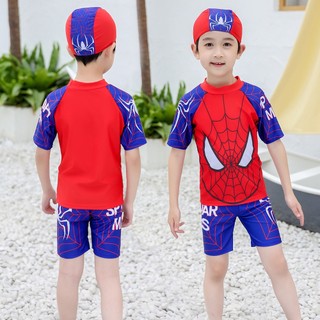 Set đồ bơi bé trai quần lửng người nhện hàng Quảng Châu