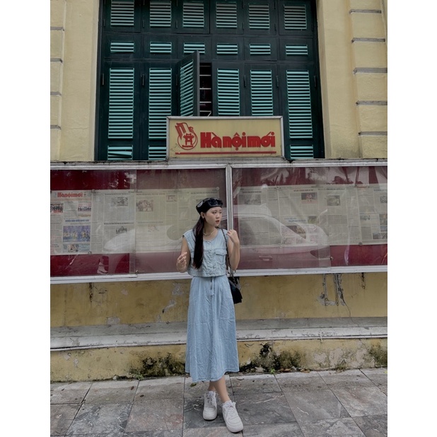 Set Chân Váy + Áo Bò nữ trendy thanh lịch năng động