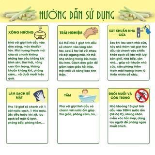 Combo tinh dầu sả chanh+ sả java chai 50ml