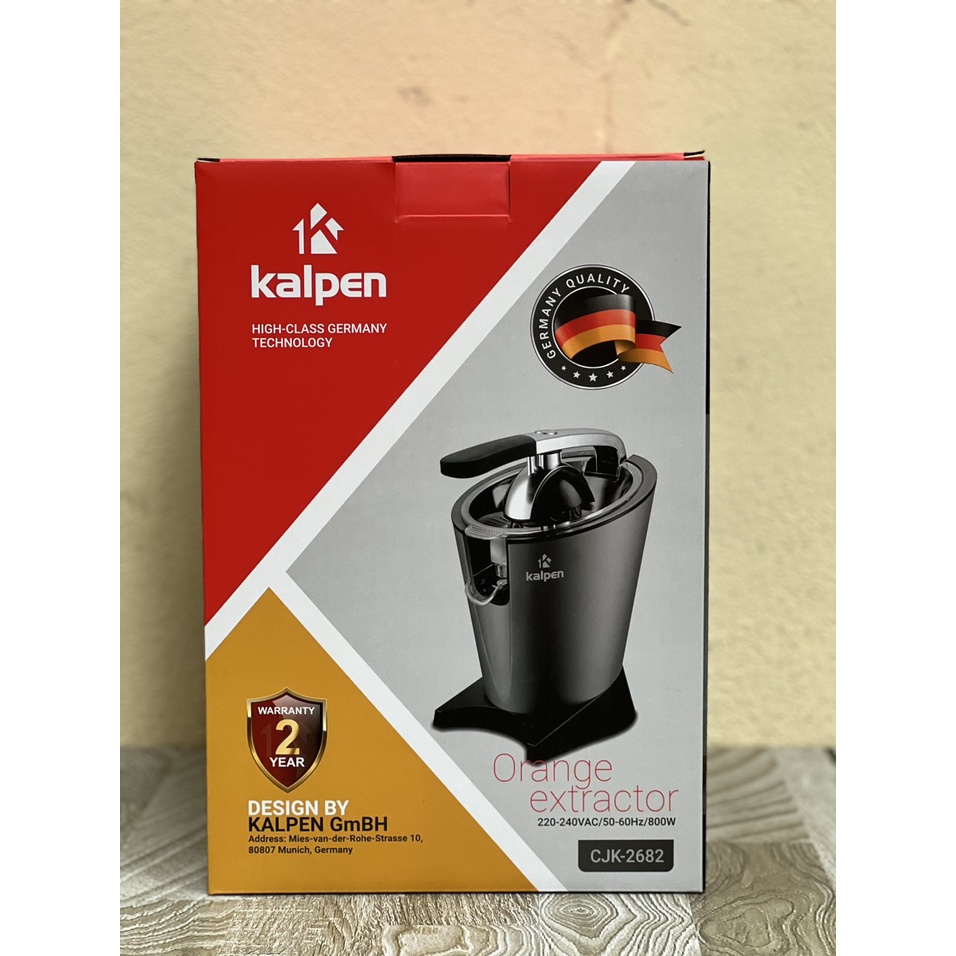 Máy vắt cam Máy ép cam tự động Kalpen CJK-2682 Công suất 800W bảo hành 2 năm chính hãng