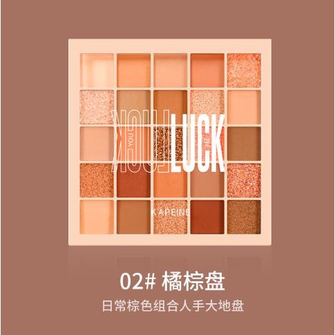 Bảng phấn mắt K'APEINE 25 ô makeup tông cam hồng đào Cao Cấp