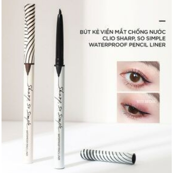 Viền Mắt Sharp, So Simple CLIO Waterproof Pencil Liner 0.14g