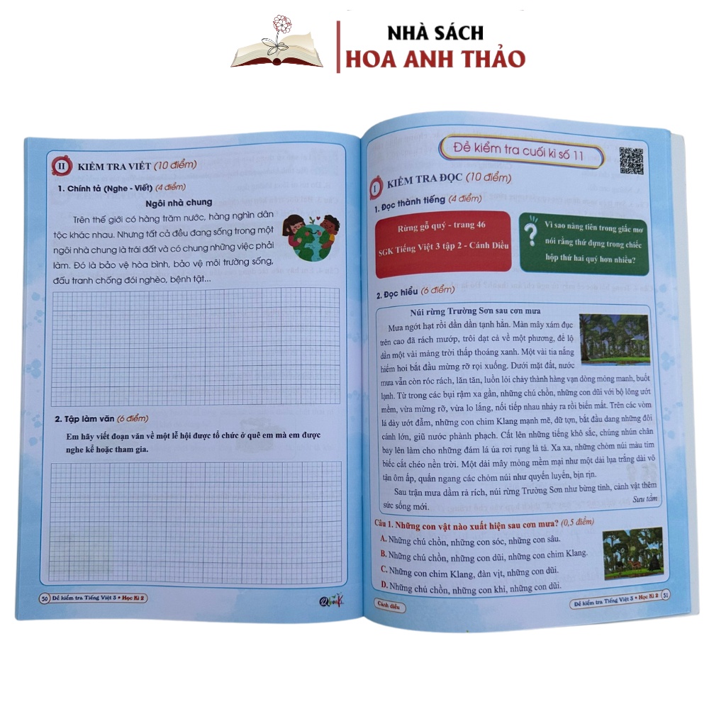 Sách - Combo Bài Tập Tuần Và Đề Kiểm Tra Toán - Tiếng Việt Lớp 3 Cánh Diều Học Kì 2 ( Bộ 4 Quyển )