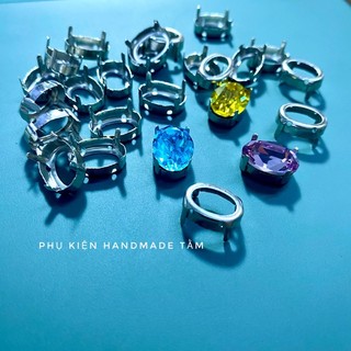 Đế gắn đá đính kết, đá oval 10*14mm