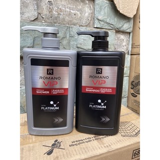Combo dầu gội + sữa tắm romano vip 650ml
