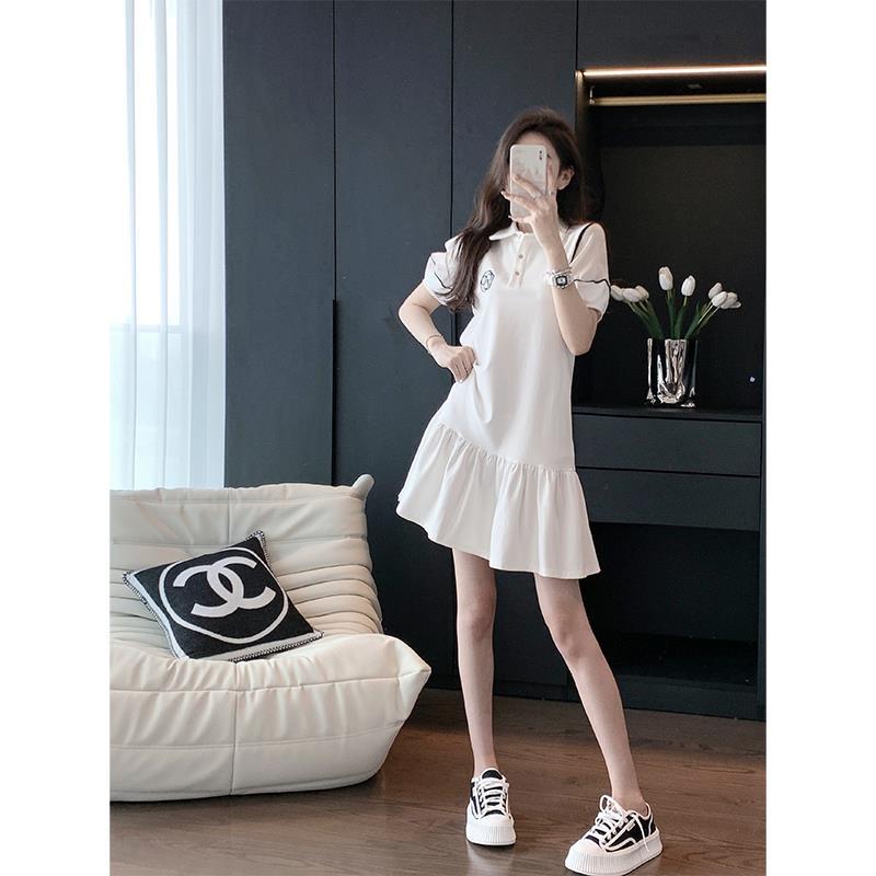 Đầm Cổ Polo Dáng Rộng Tay Phồng Thời Trang Mùa Hè 2023 Mới Cho Nữ