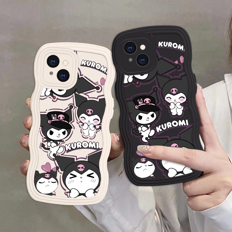 Ốp Điện Thoại Viền Gợn Sóng Chống Dấu Vân Tay Họa Tiết Hoạt Hình Cho iPhone 11 12 14plus xsmax 11Promax 12Pro 13Pro max