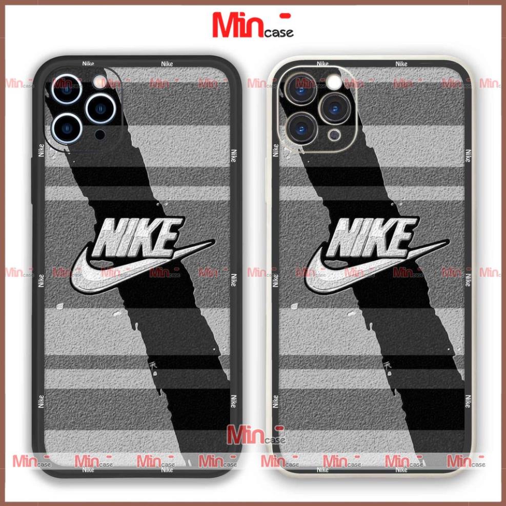 Ốp lưng iPhone Nike cạnh viền vuông silicon mềm dẻo bảo vệ camera cho iphone ip 6/6s/7/8/X/XS/11/12/13/14 Pro Plus Max