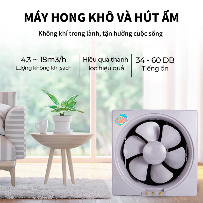 Quạt thông gió âm tường - Không màn che - 3 kích thước cánh 8/10/12 inch | BigBuy360 - bigbuy360.vn
