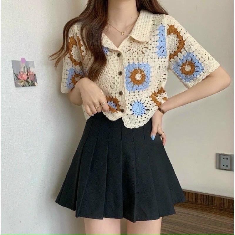 Áo ren móc kiểu vintage
