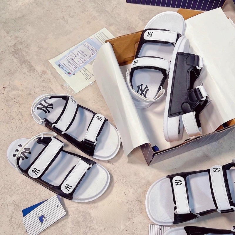 Giày xăng đan nữ NY, sandal hai quai phối màu siêu xinh hàng fullbox cao cấp chuẩn Au đế êm cao 3cm