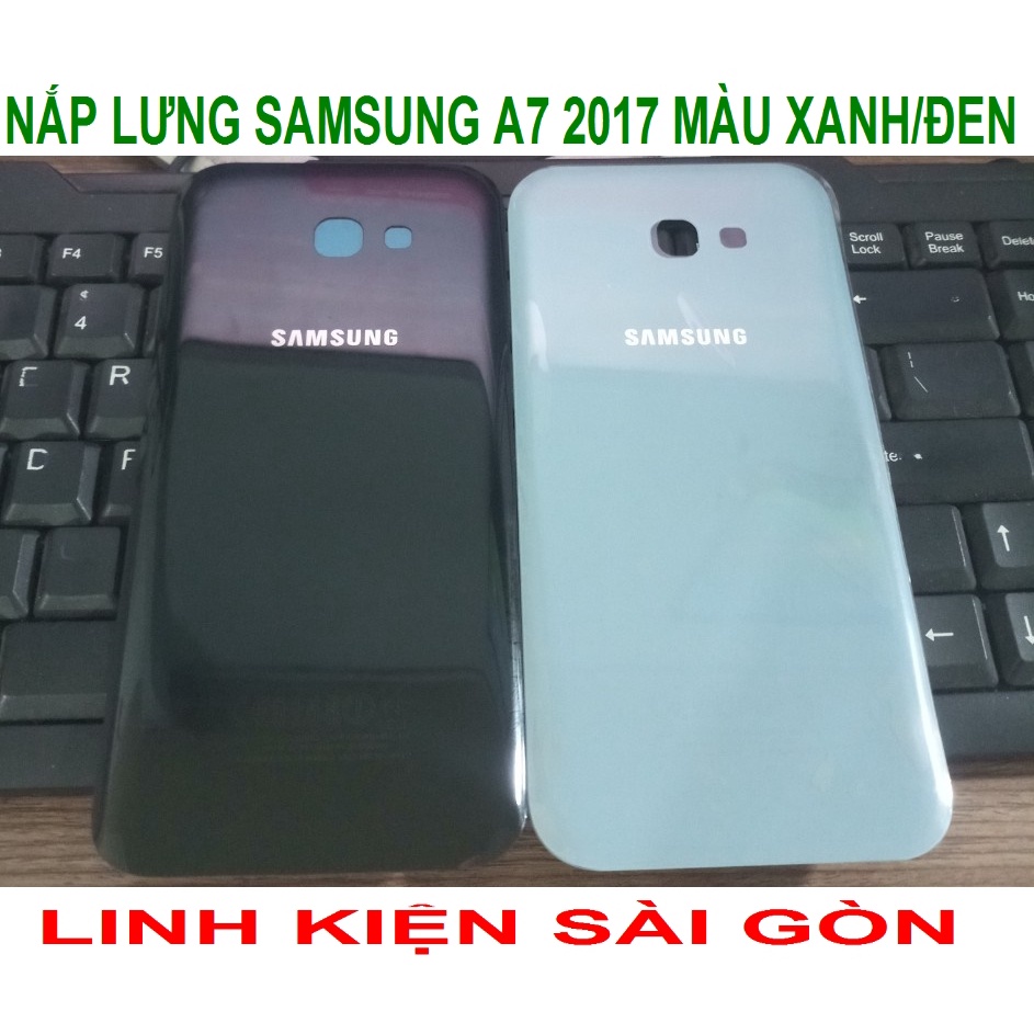 NẮP LƯNG SAMSUNG A7 2017 MÀU XANH/ĐEN