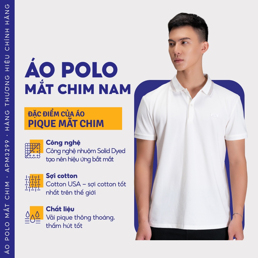 Áo thun polo nam YODY cổ bẻ vải cotton cao cấp thoáng mát có bigsize APM3299